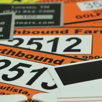 Numbered Labels for parking permits, serial numbers and tracking.