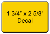 1 3/4" x 2 5/8" Round Cornered Rectangle Label