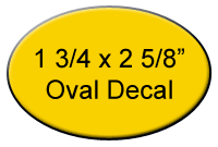 1 3/4" x 2 5/8" Oval Label