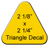 2 1/8" x 2 1/4" Triangle Label