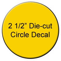 2 1/2" Die-cut circle label