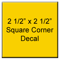 2 1/2" x 2 1/2" square cornered label