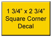 1 3/4" x 2 3/4" Squared Cornered label
