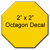 2" x 2" Octagon shape label