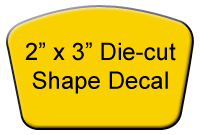 2" x 3" Die-cut special shape label